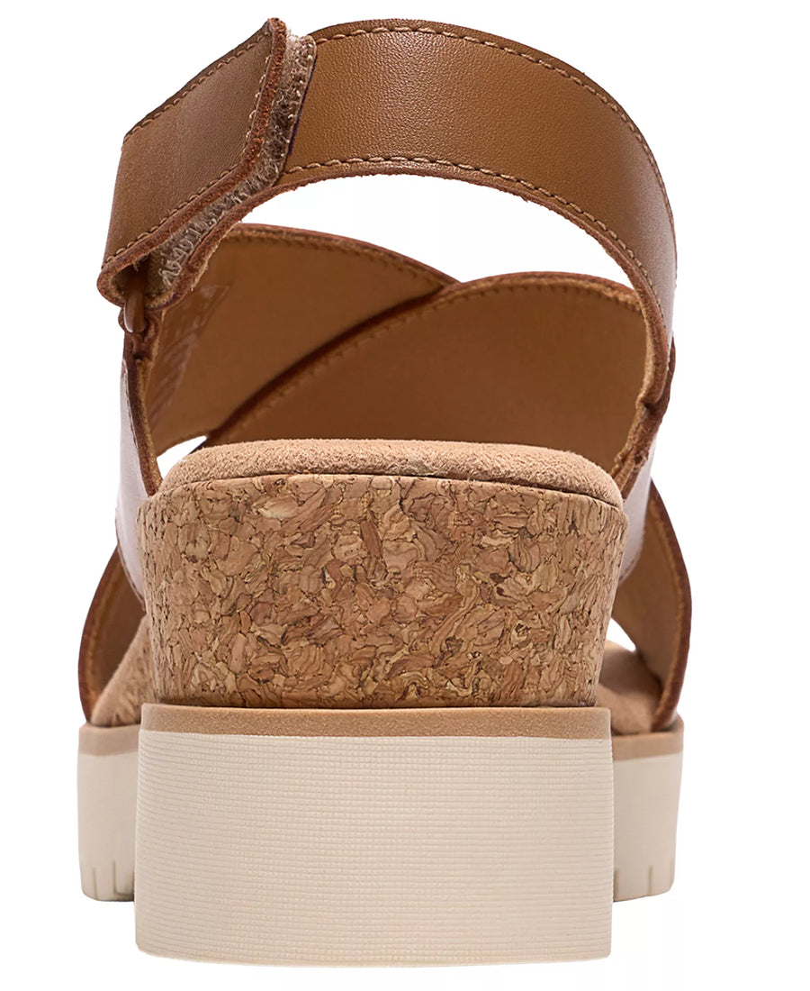 Clarks Women's Diaz Cross Round Toe Wedge Sandals