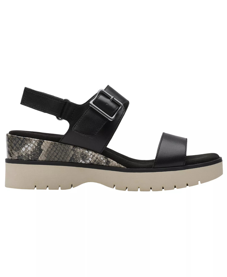 Clarks Women's Diaz Rose Round Toe Wedge Sandals