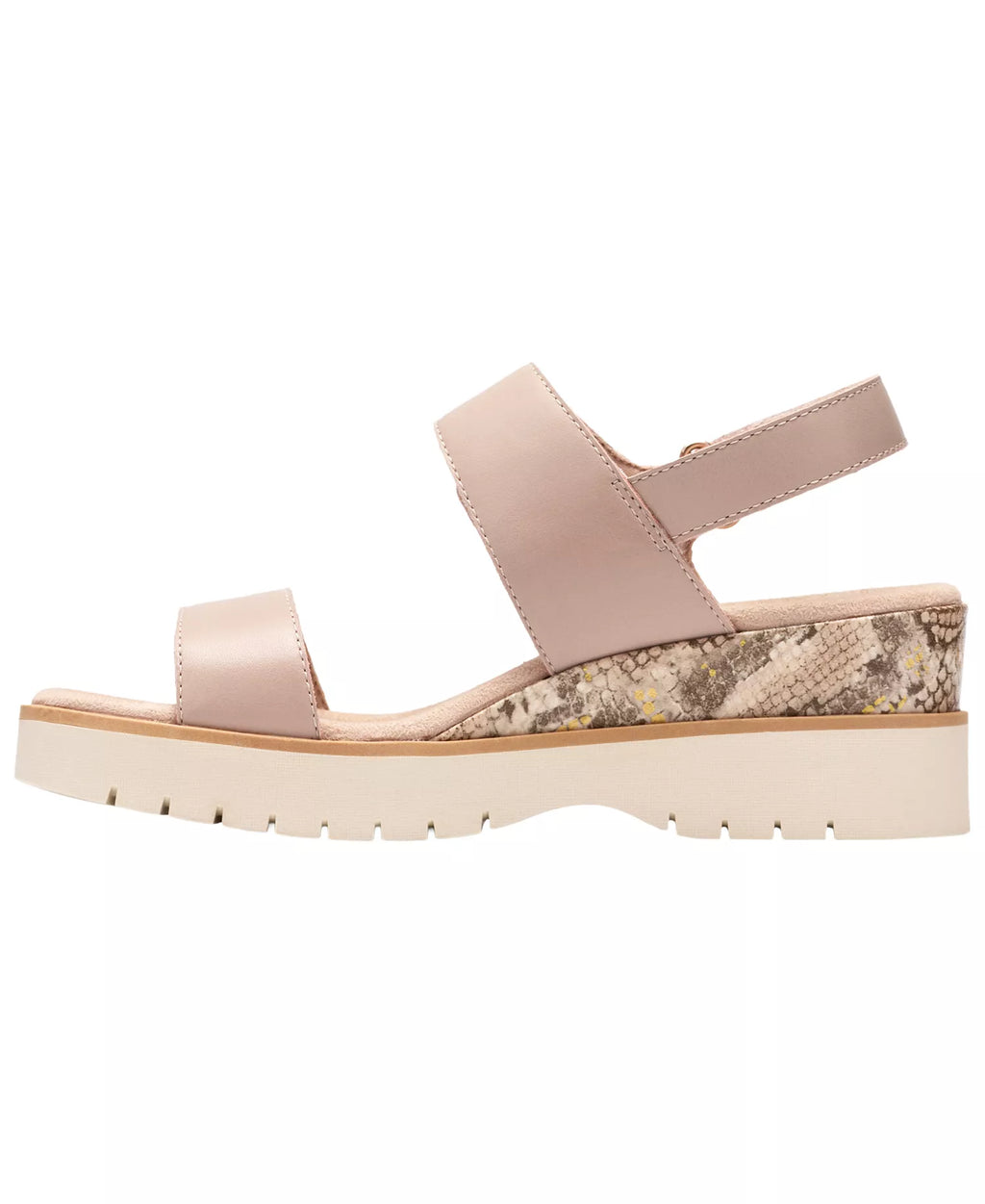 Clarks Women's Diaz Rose Round Toe Wedge Sandals