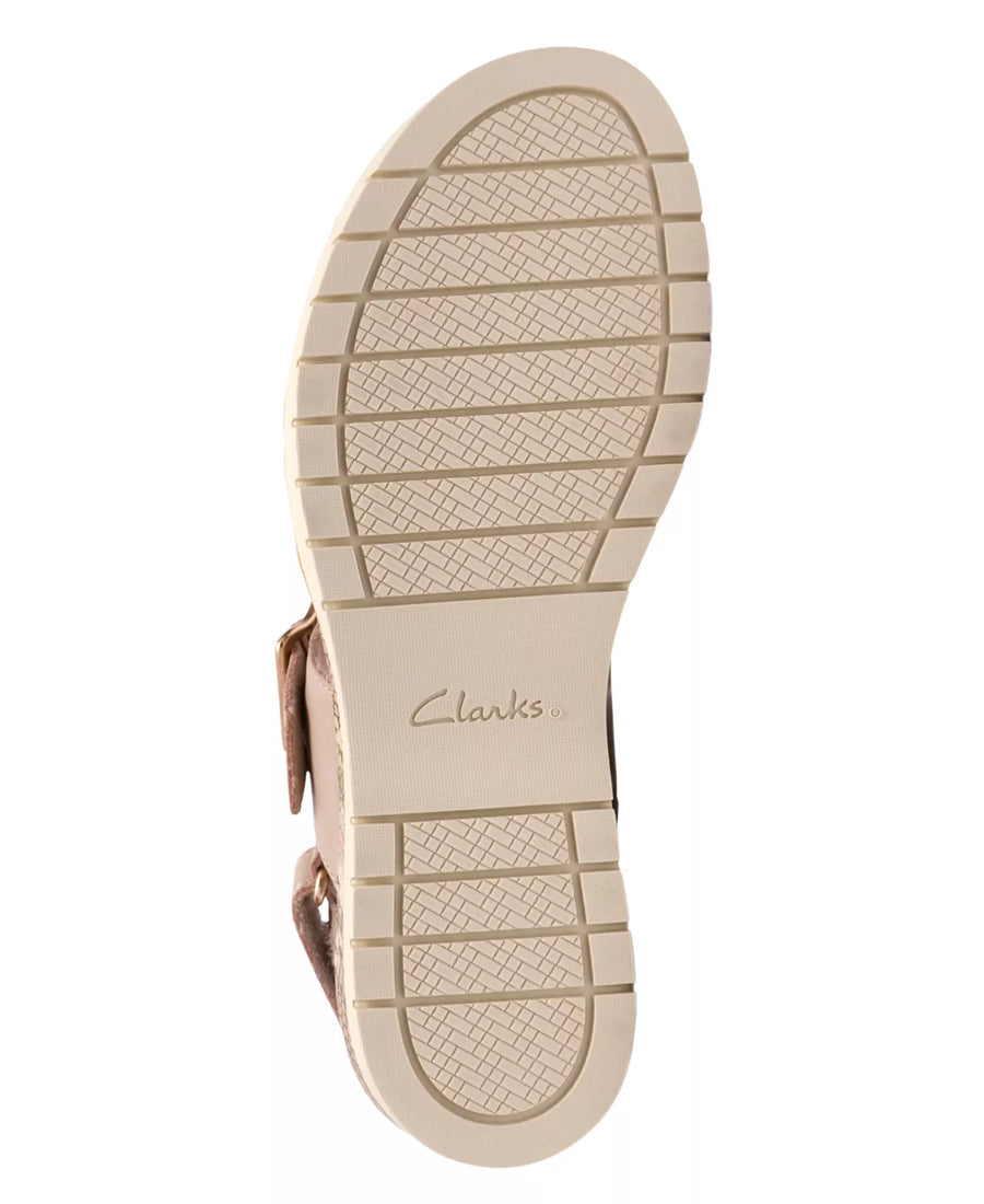 Clarks Women's Diaz Rose Round Toe Wedge Sandals