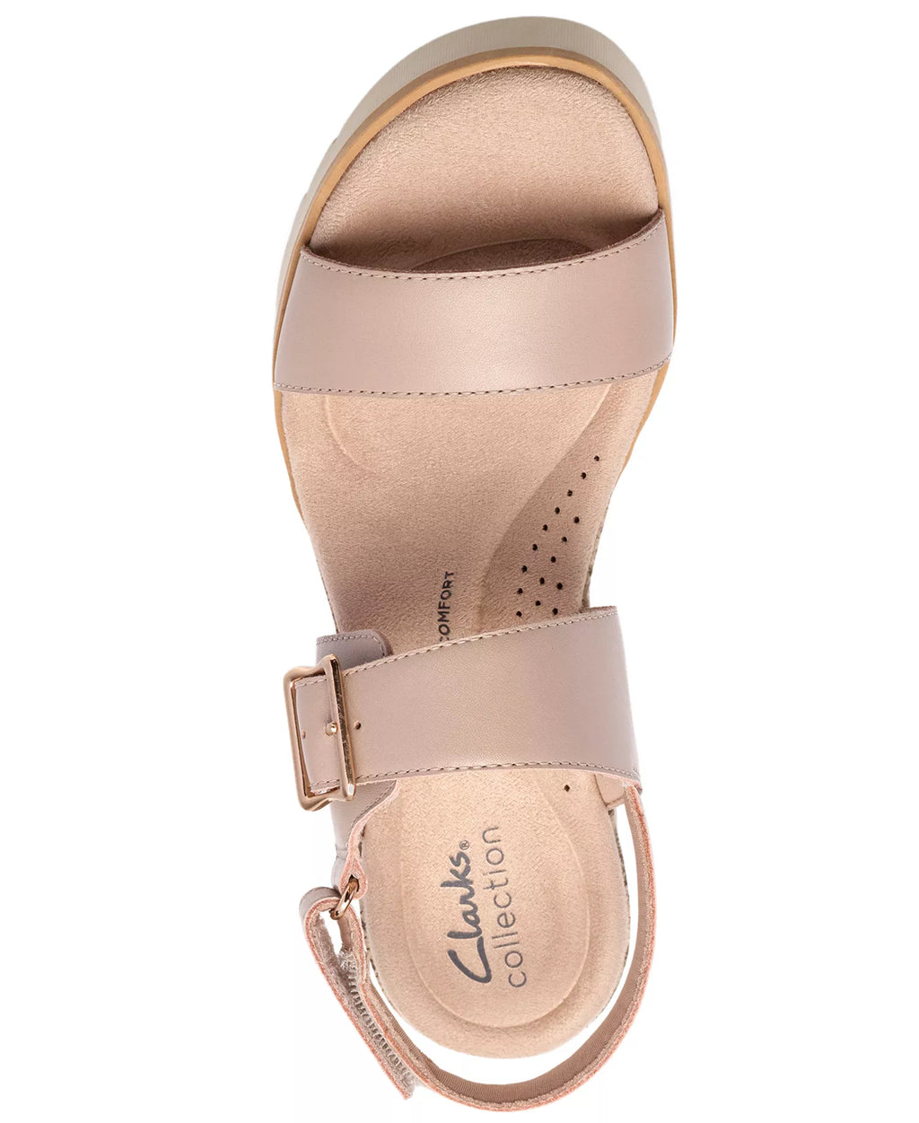 Clarks Women's Diaz Rose Round Toe Wedge Sandals