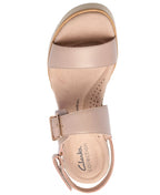 Clarks Women's Diaz Rose Round Toe Wedge Sandals