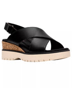 Clarks Women's Diaz Cross Round Toe Wedge Sandals