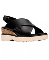 Clarks Women's Diaz Cross Round Toe Wedge Sandals