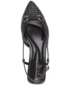 Easy Spirit Women's Hetty eFlex Woven Slingback Kitten Heel Pumps