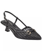 Easy Spirit Women's Hetty eFlex Woven Slingback Kitten Heel Pumps