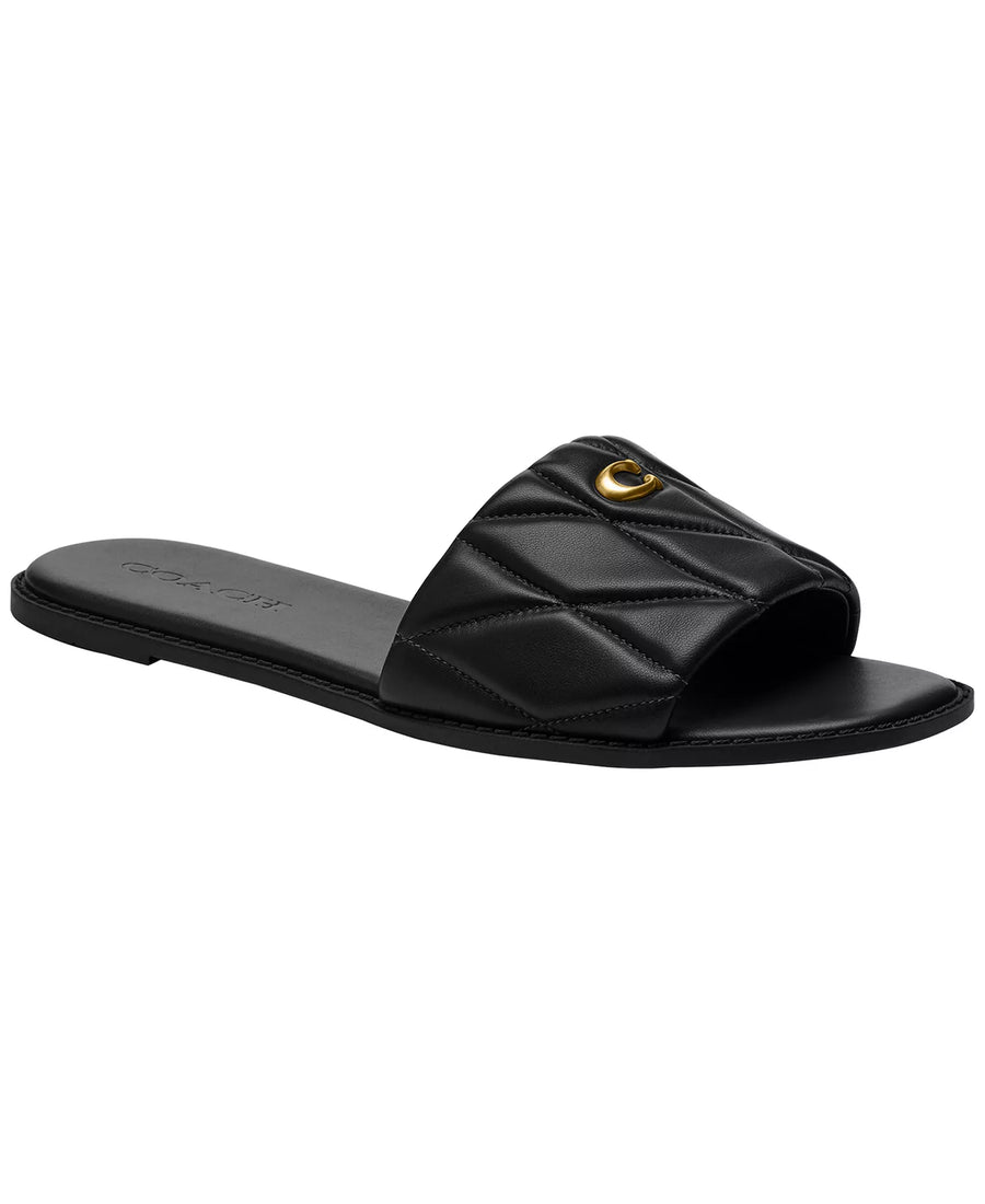 Coach Women's Holly Quilted Leather Slip-On Sandals