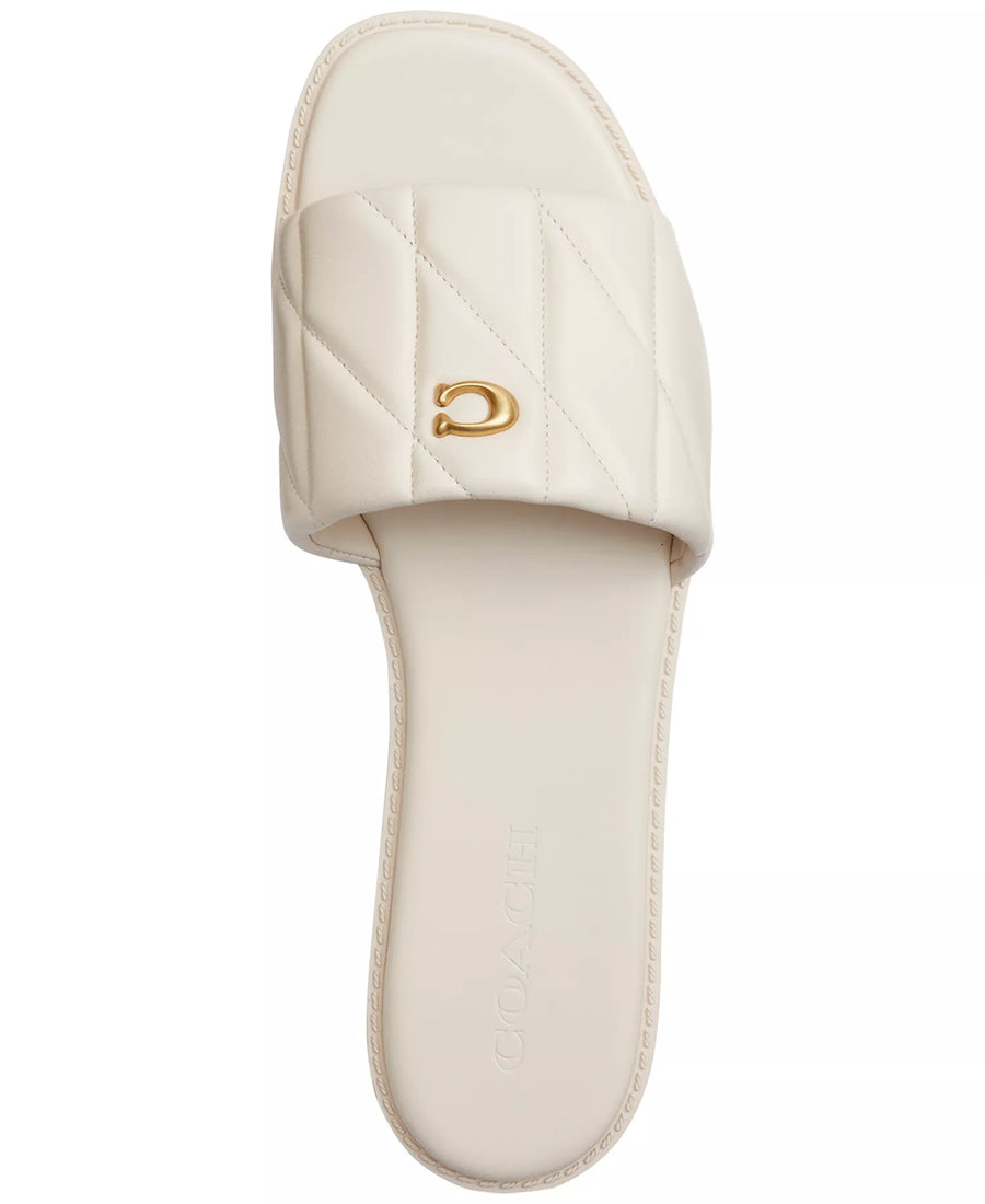 Coach Women's Holly Quilted Leather Slip-On Sandals