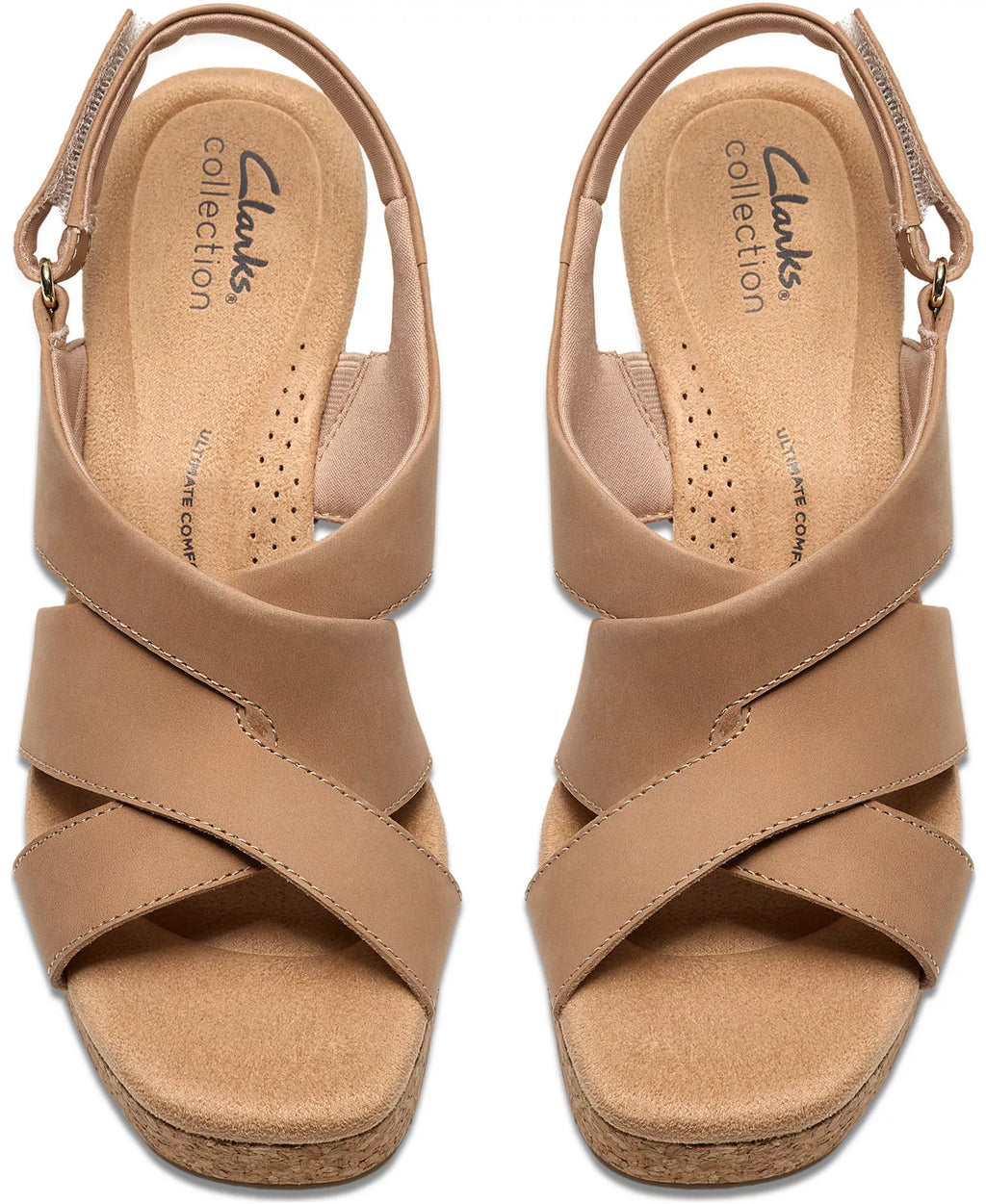 Clarks Women's Nerisa Grace Round Toe Wedge Sandals