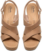 Clarks Women's Nerisa Grace Round Toe Wedge Sandals