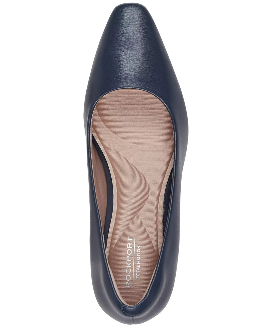 Rockport Women's Merida Total Motion Leather Block Heel Pumps