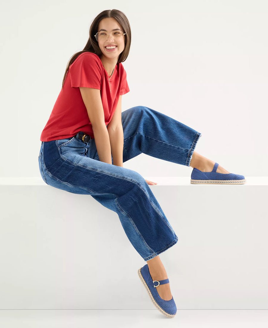 Rothy's Women's Espadrille Mary Jane Round Toe Flats