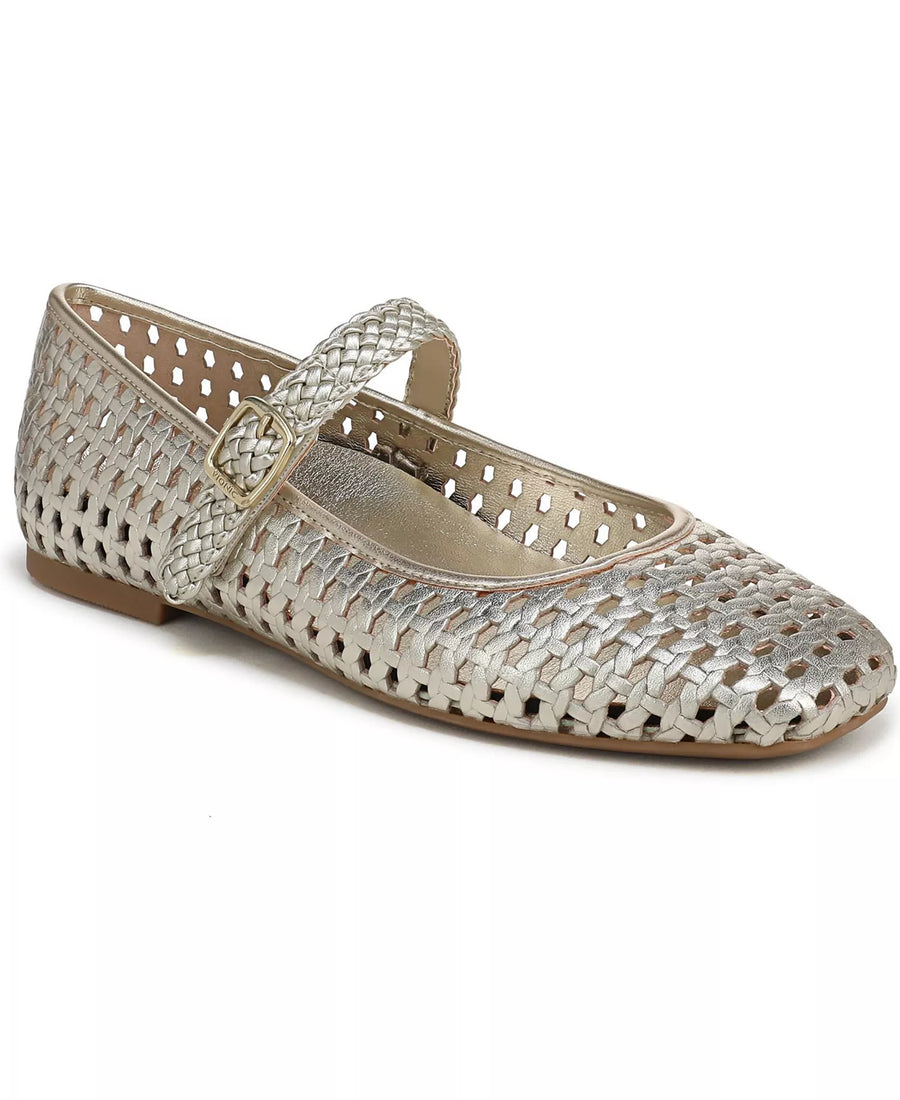 Vionic Women's Alameda Woven Mary Jane Flats
