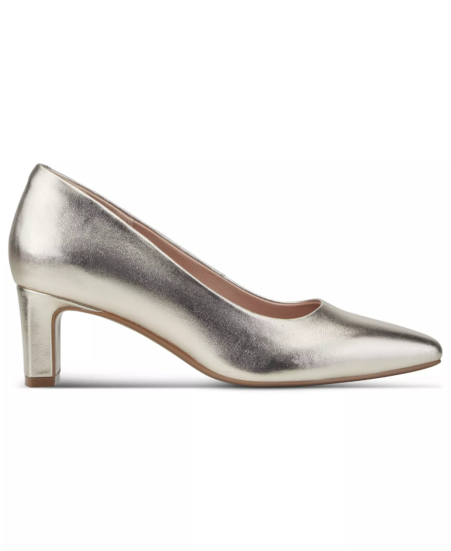 Rockport Women's Merida Total Motion Leather Block Heel Pumps