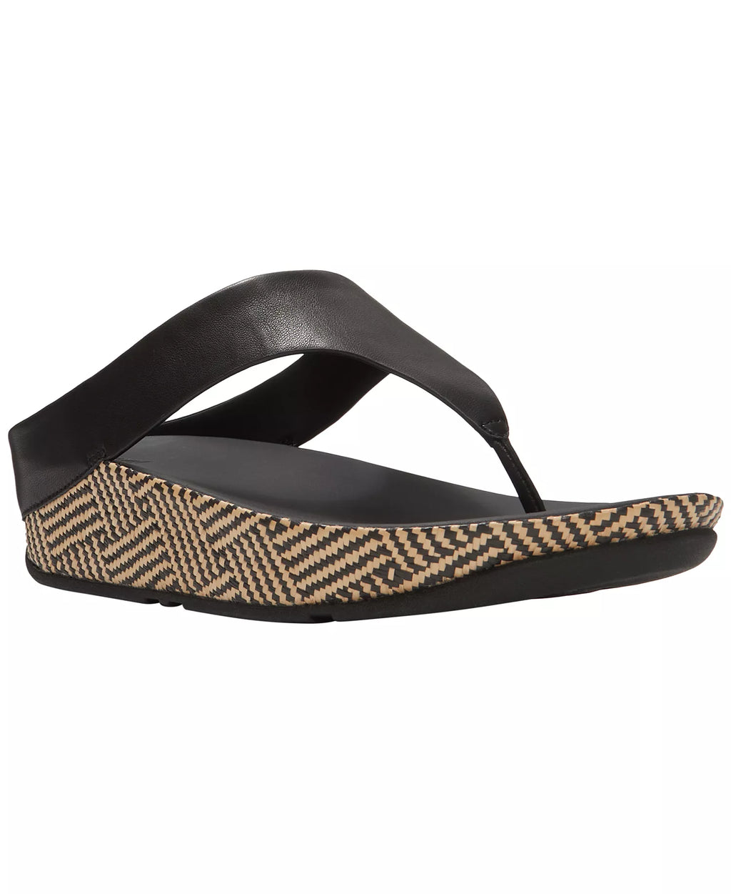 FitFlop Women's Lulu Lux Graphic-Weave Wedge Heel Sandals