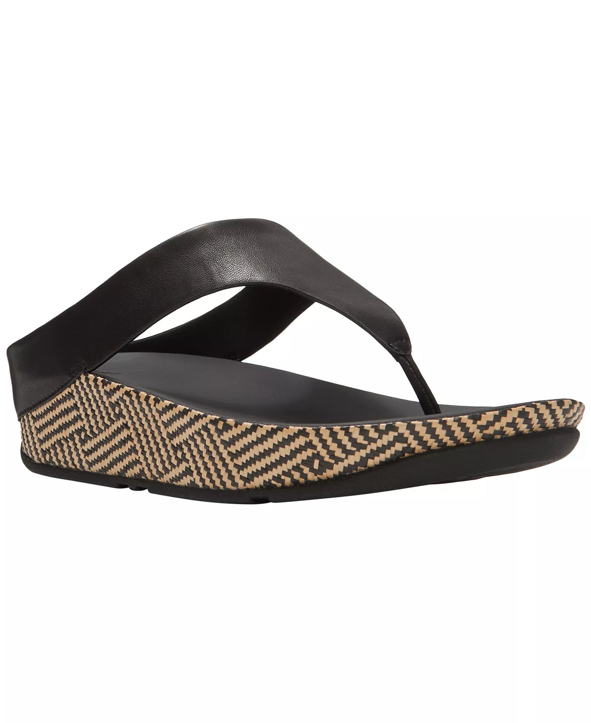 FitFlop Women's Lulu Lux Graphic-Weave Wedge Heel Sandals