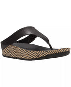 FitFlop Women's Lulu Lux Graphic-Weave Wedge Heel Sandals