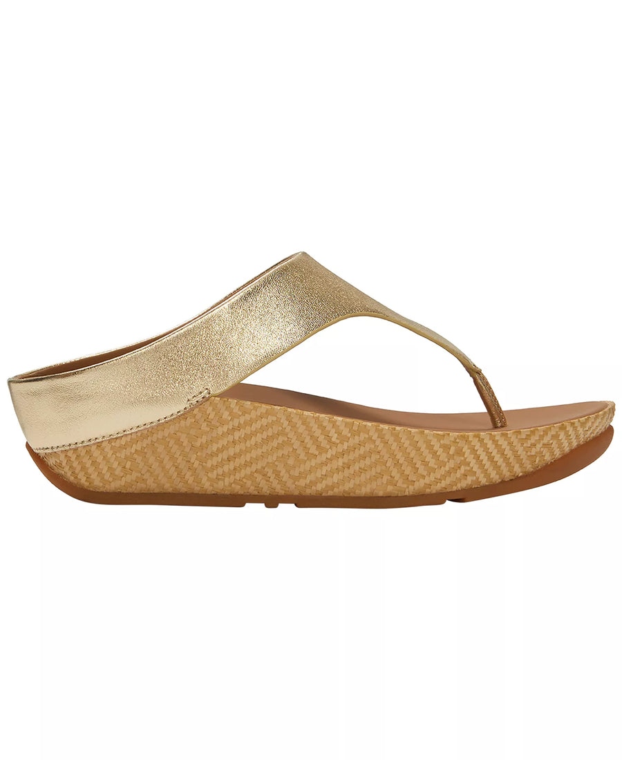 FitFlop Women's Lulu Lux Graphic-Weave Wedge Heel Sandals