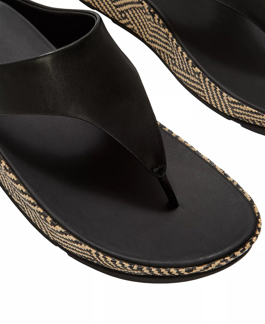 FitFlop Women's Lulu Lux Graphic-Weave Wedge Heel Sandals