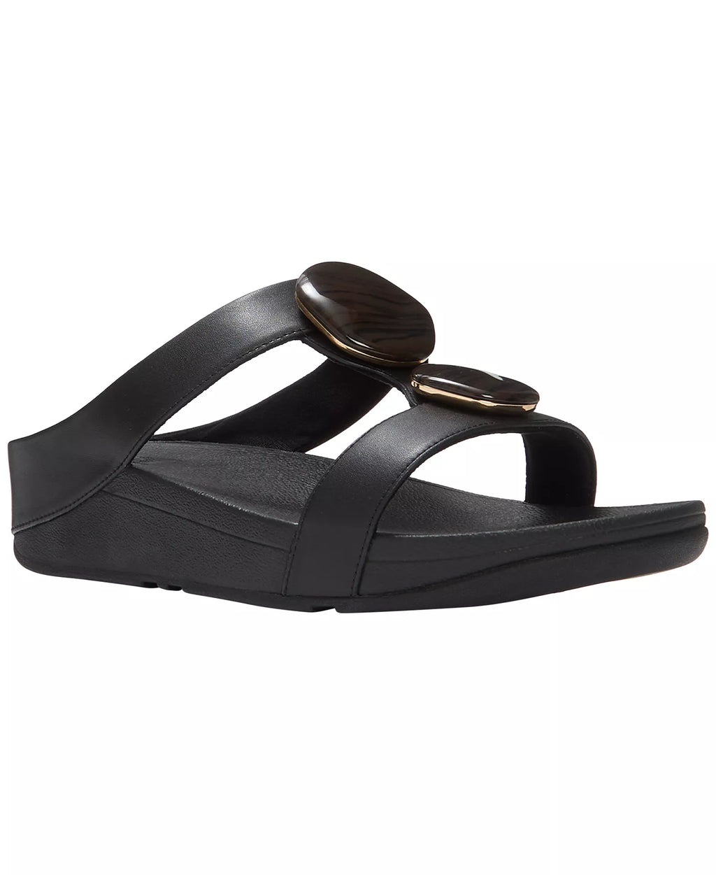 FitFlop Women's Fino Marbled-Stone H-Bar Slides Sandals