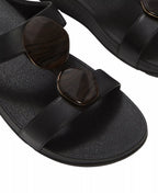 FitFlop Women's Fino Marbled-Stone H-Bar Slides Sandals