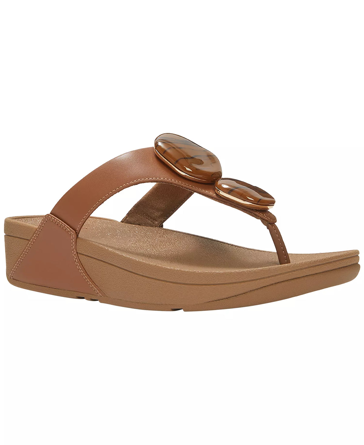 FitFlop Women's Lulu Marbled-Stone Slip-On Wedge Sandals