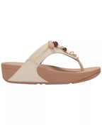 FitFlop Women's Lulu Beaded Toe Post Slip-On Wedge Sandals