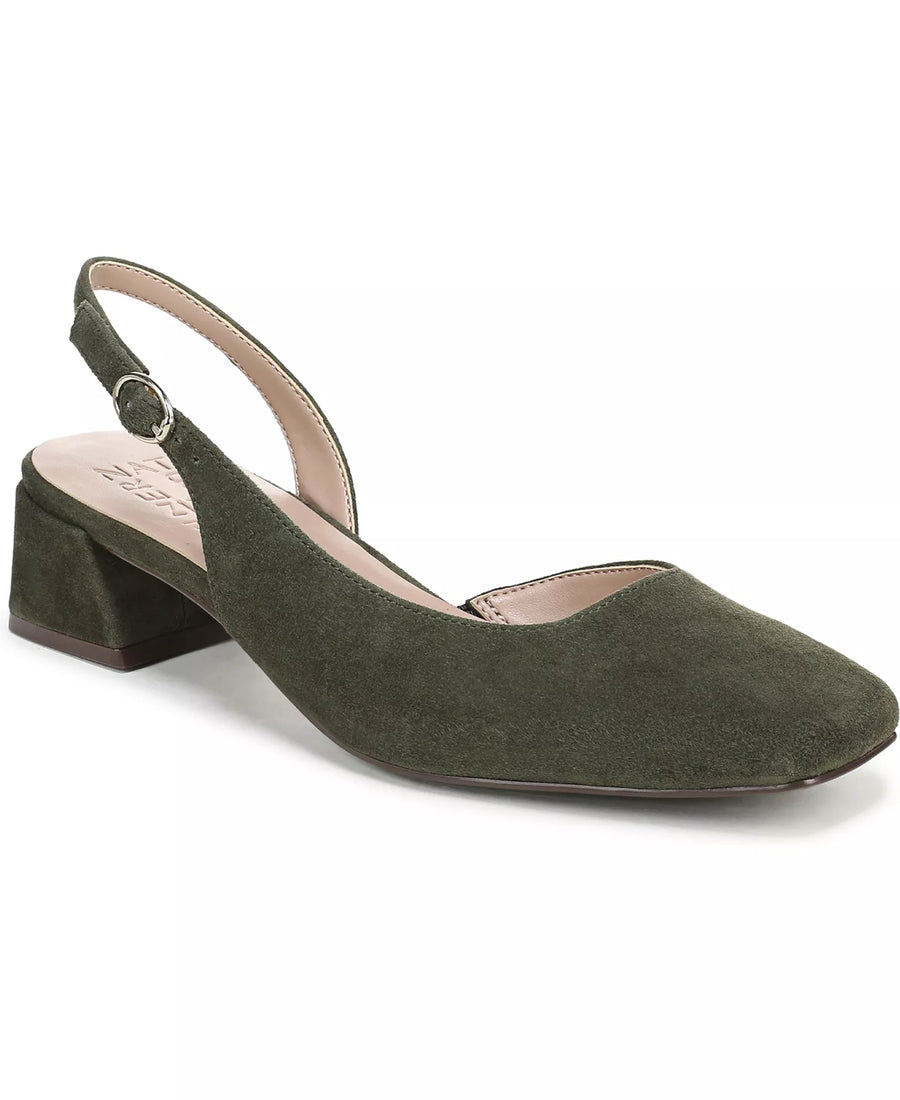 Naturalizer Women's Jayla Mid-Heel Square Toe Slingback Pumps