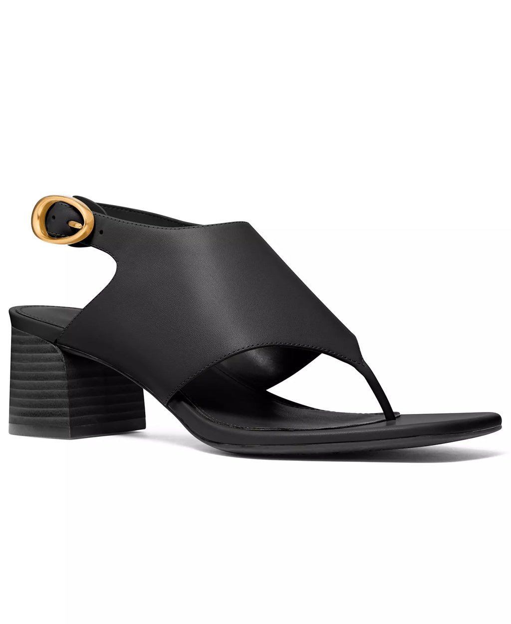 Michael Kors Women's Kya Flex Mid Block Heel Thong Dress Sandals