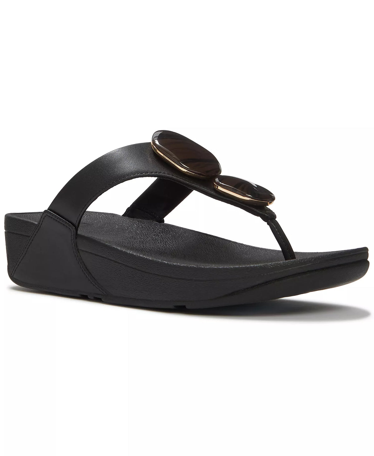 FitFlop Women's Lulu Marbled-Stone Slip-On Wedge Sandals