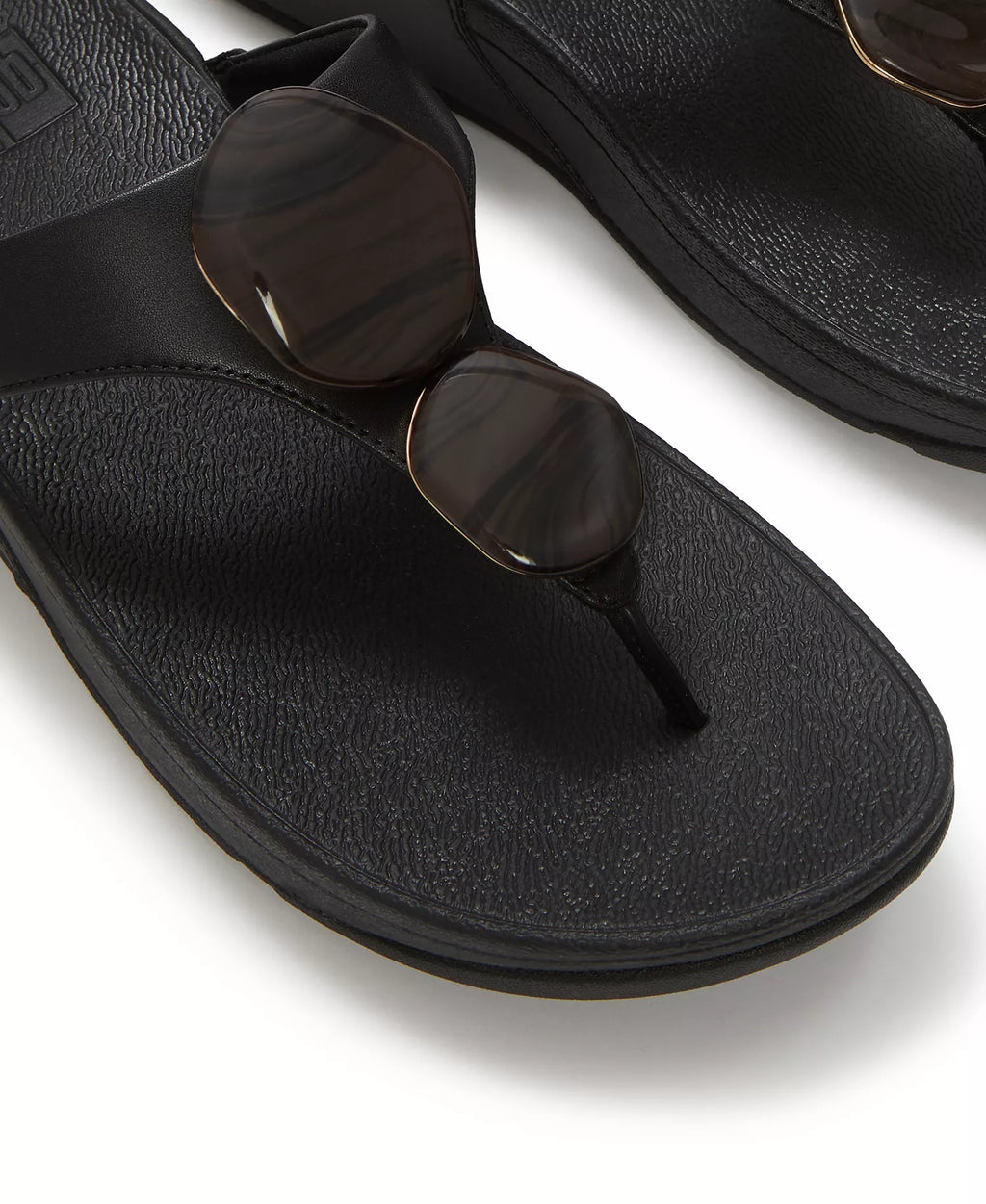 FitFlop Women's Lulu Marbled-Stone Slip-On Wedge Sandals