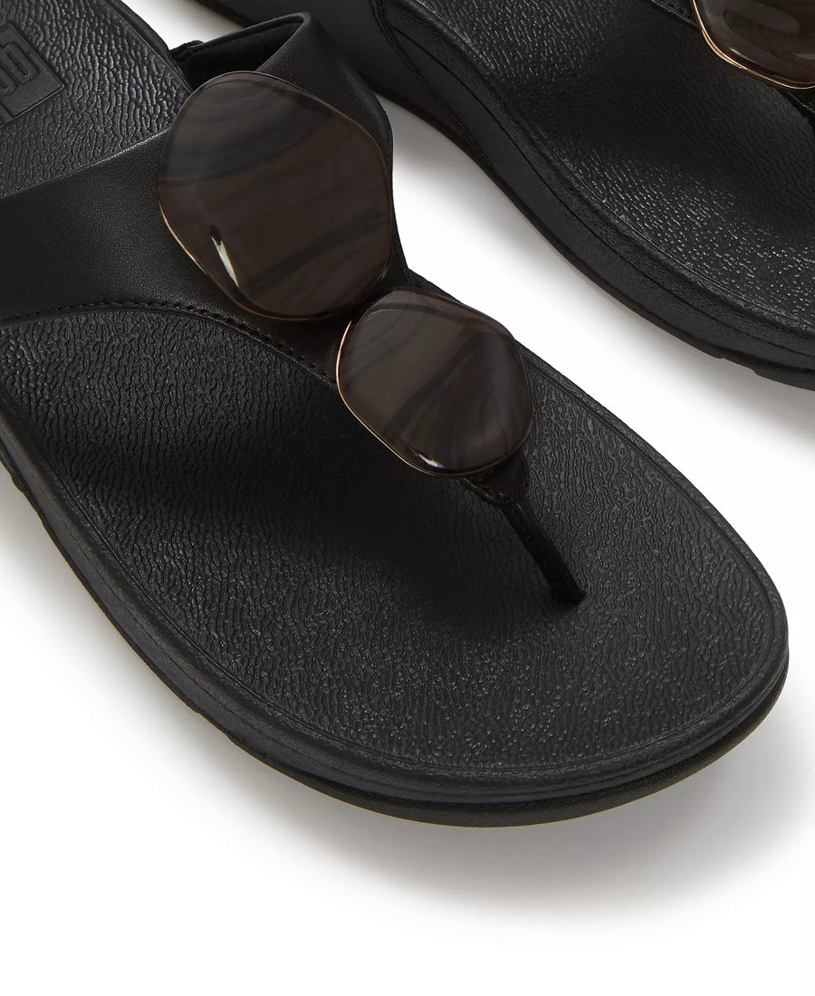 FitFlop Women's Lulu Marbled-Stone Slip-On Wedge Sandals
