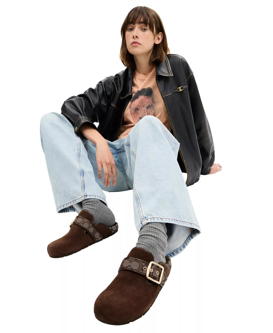 Coach Women's Archival Slip-On Buckle Clogs