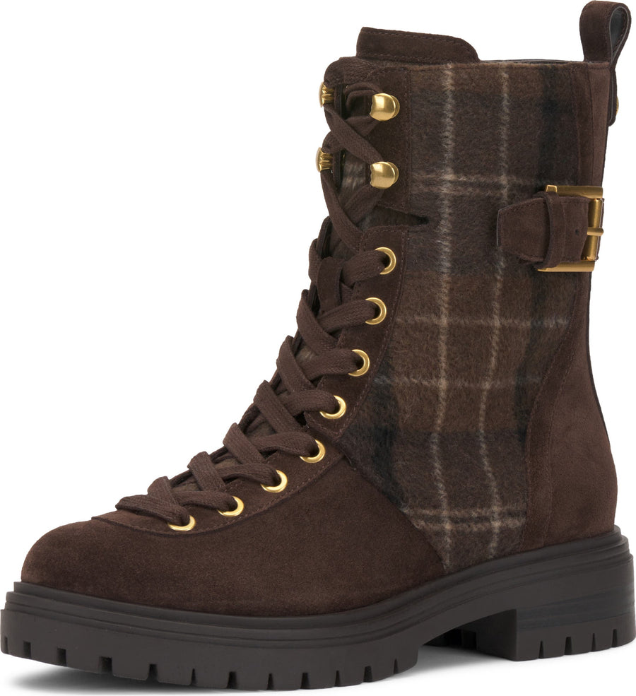 Vince Camuto Becinda Leather Combat Boot - Women's