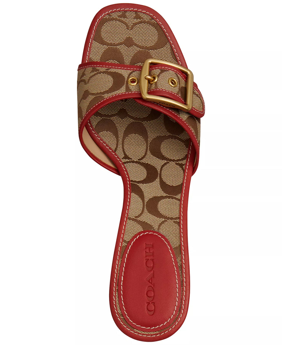 Coach Women's Margot Slip-On Kitten Heel Sandals