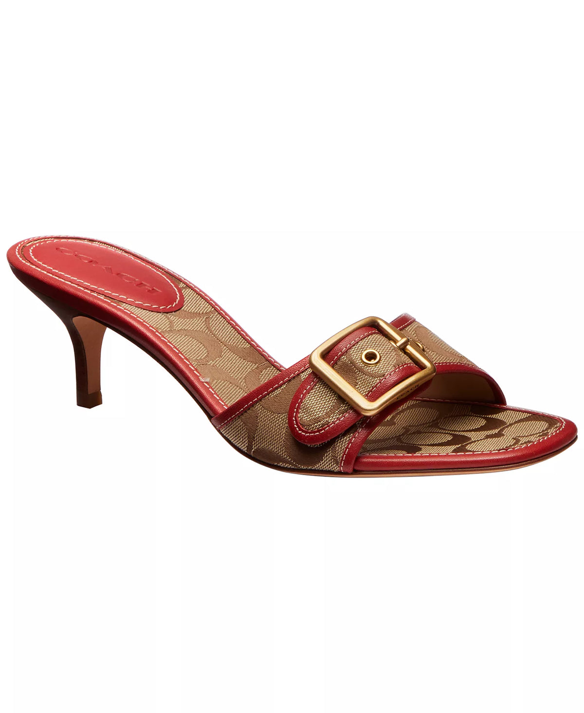 Coach Women's Margot Slip-On Kitten Heel Sandals