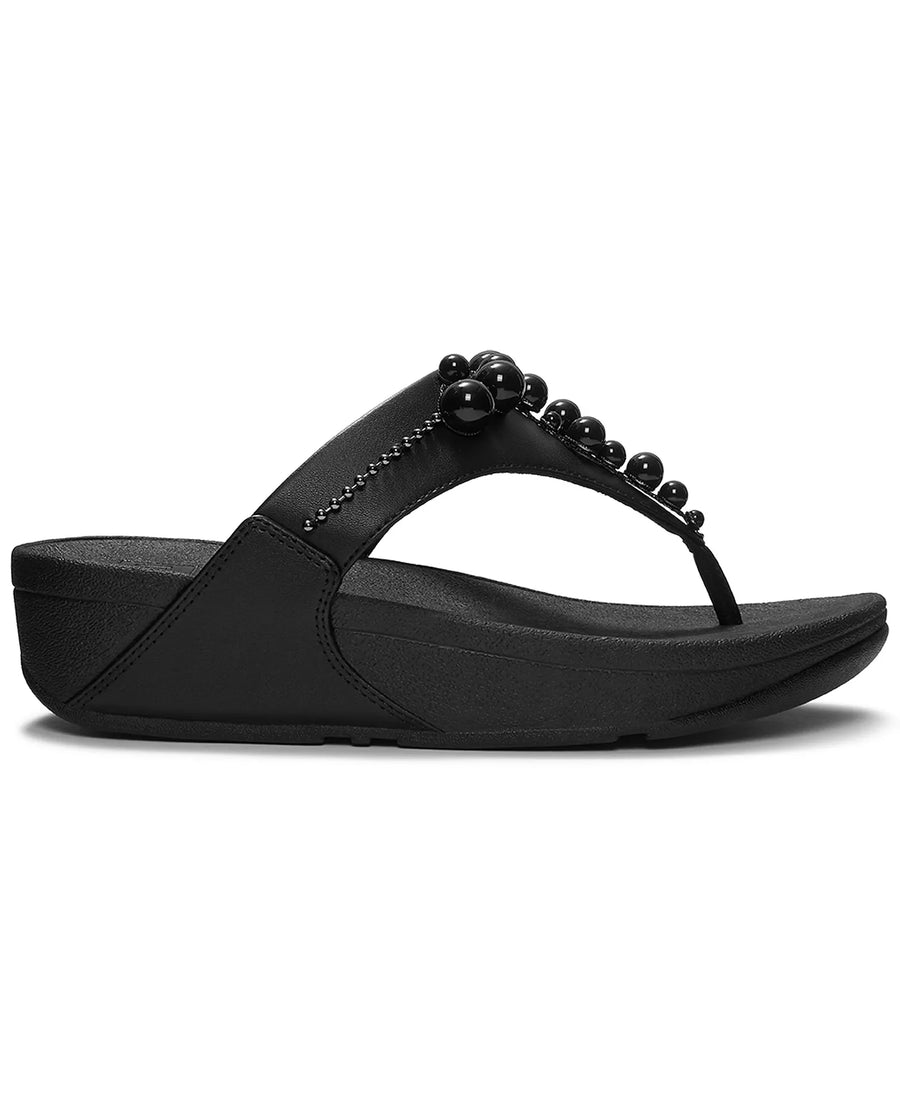 FitFlop Women's Lulu Beaded Toe Post Slip-On Sandals