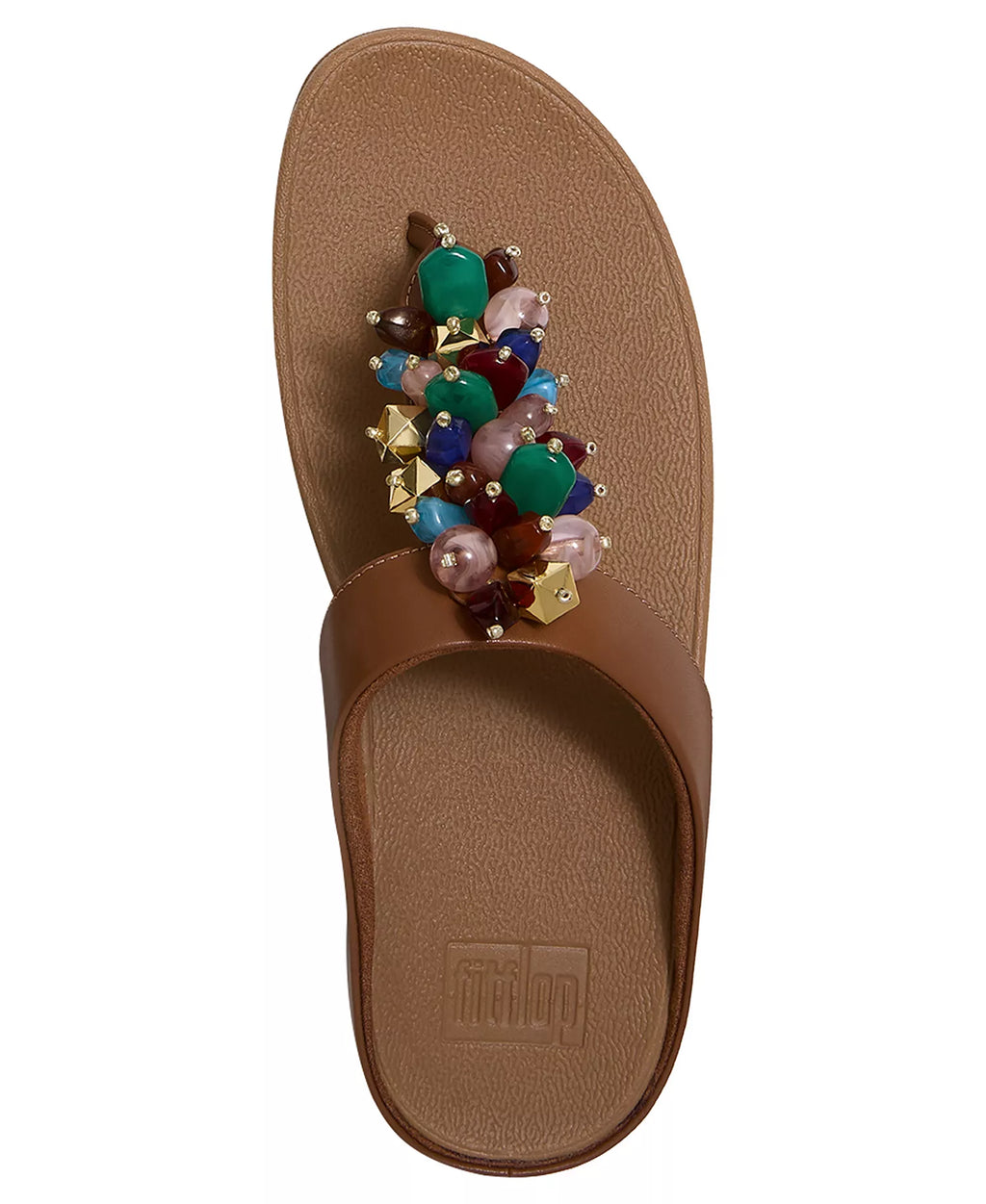 FitFlop Women's Fino Bead Cluster Toe Post Slip-On Sandals