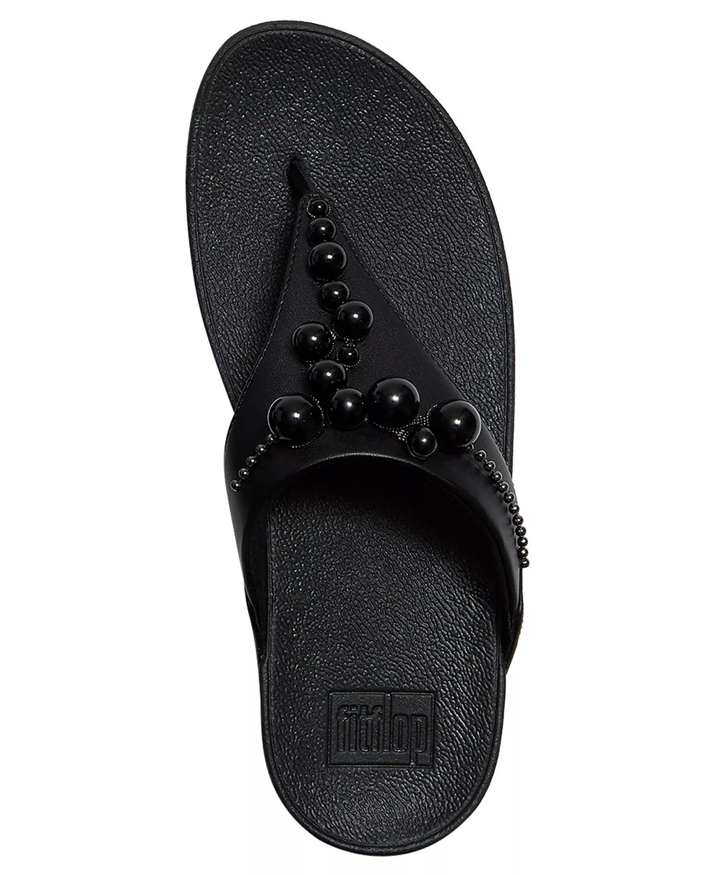 FitFlop Women's Lulu Beaded Toe Post Slip-On Wedge Sandals