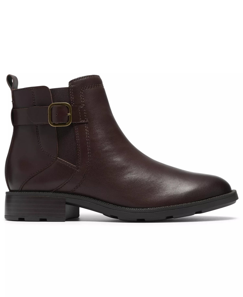 Clarks Women's Adalynn West Buckle Round Toe Booties