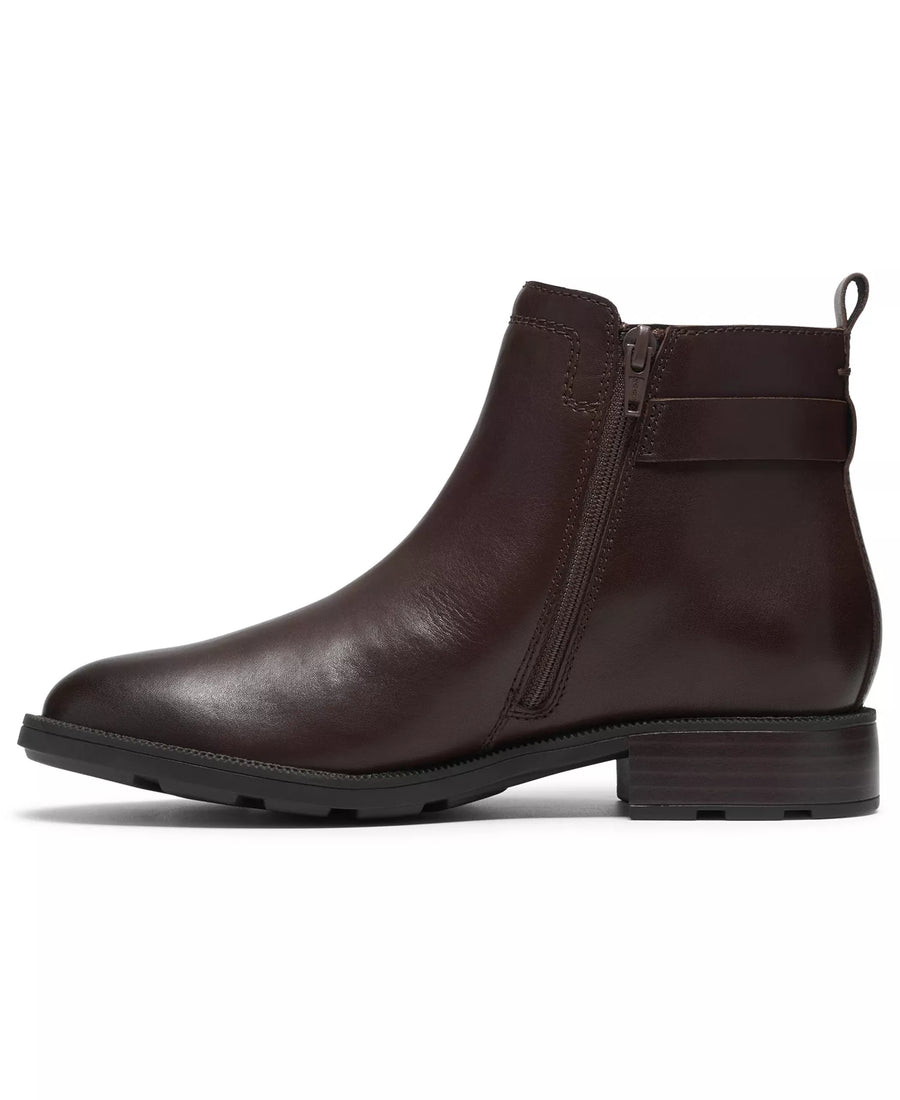 Clarks Women's Adalynn West Buckle Round Toe Booties