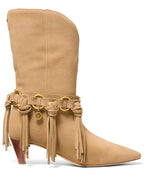 Michael Kors Women's Daniela Fringe Slip-On Boots