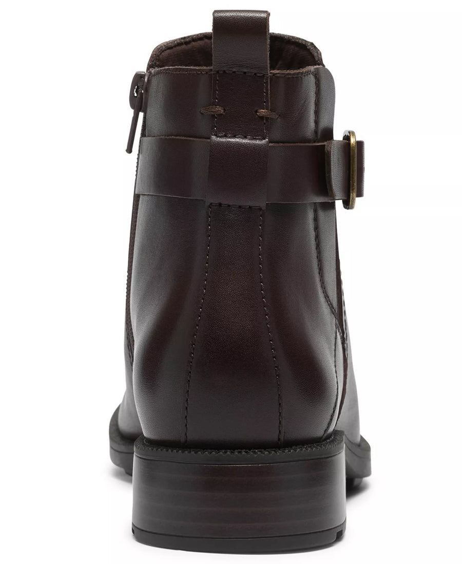 Clarks Women's Adalynn West Buckle Round Toe Booties
