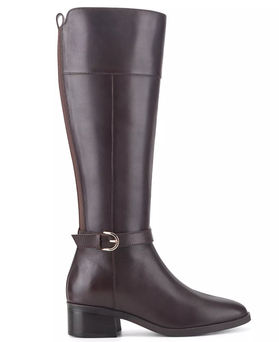 Rockport Women's Tabbyy Tall Leather Block Heel Boots