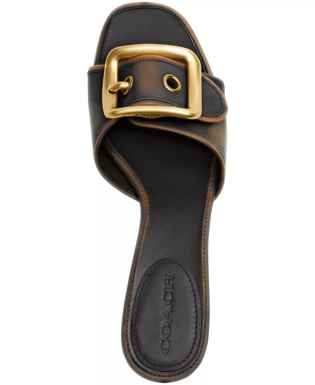 Coach Women's Margot Oversized Buckle Slip-On Sandals