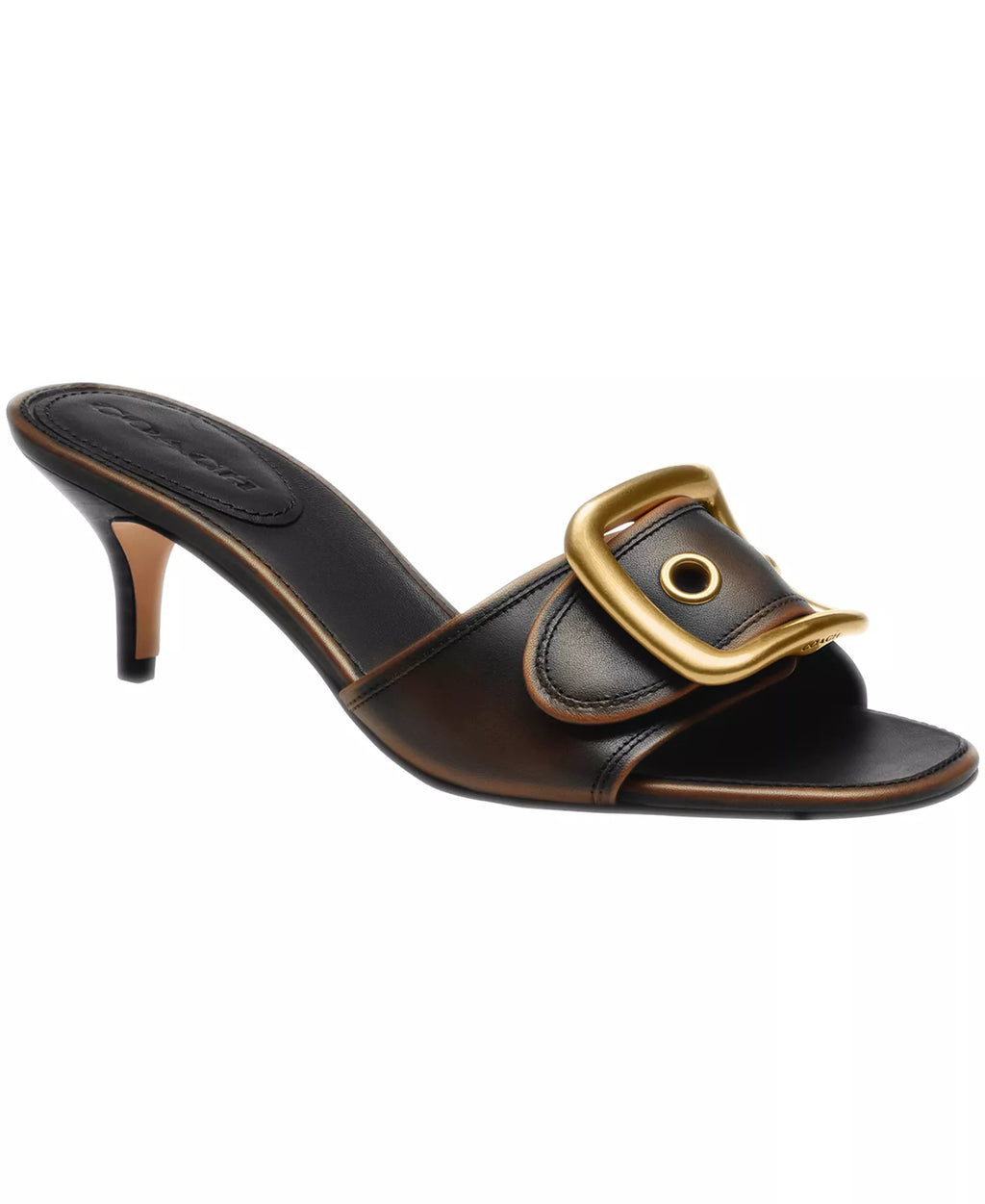 Coach Women's Margot Oversized Buckle Slip-On Sandals