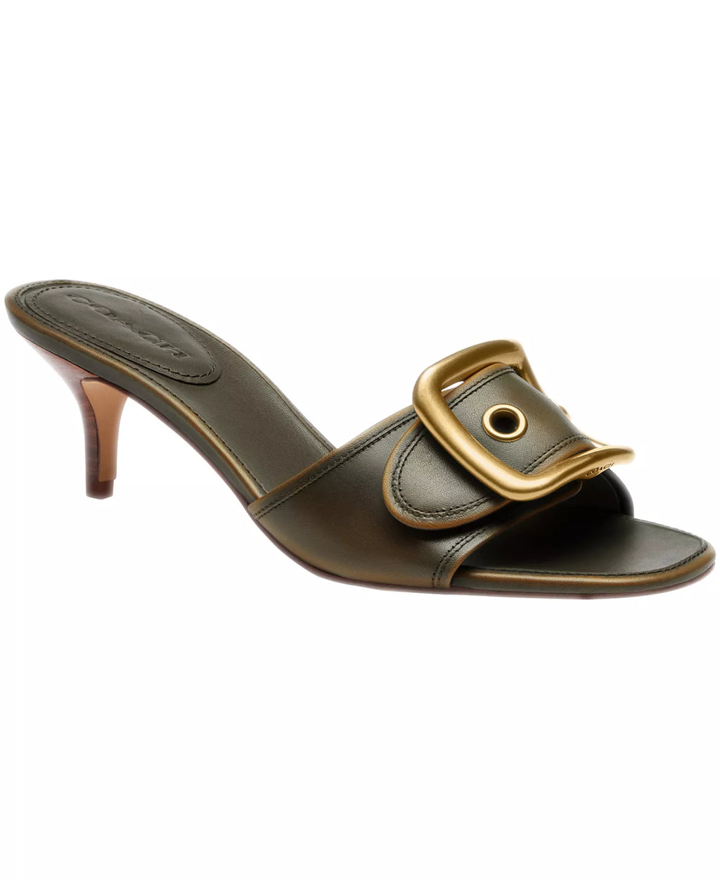Coach Women's Margot Oversized Buckle Slip-On Sandals