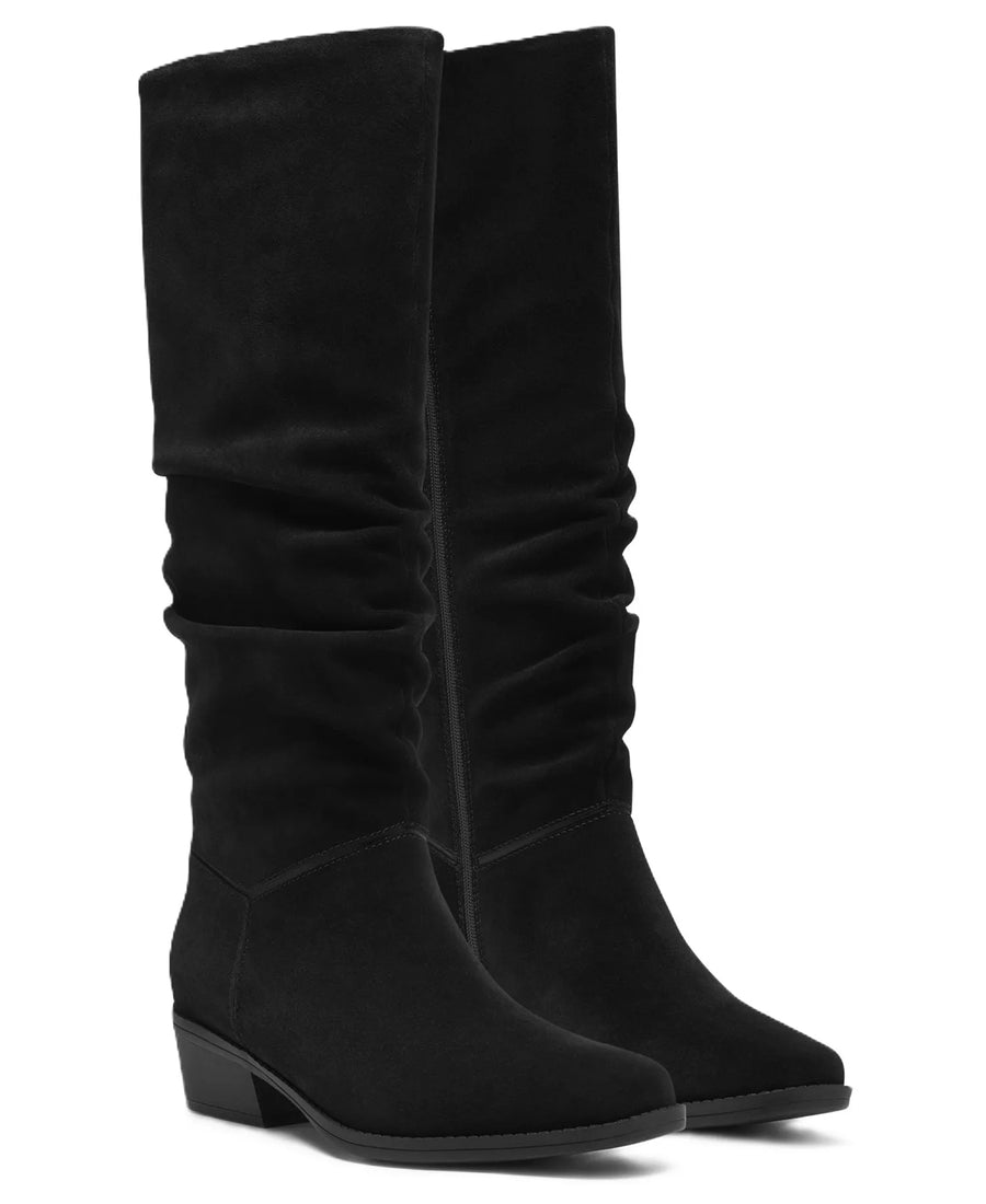 Clarks Women's Danyelle Rose Knee-High Square Toe Suede Boots