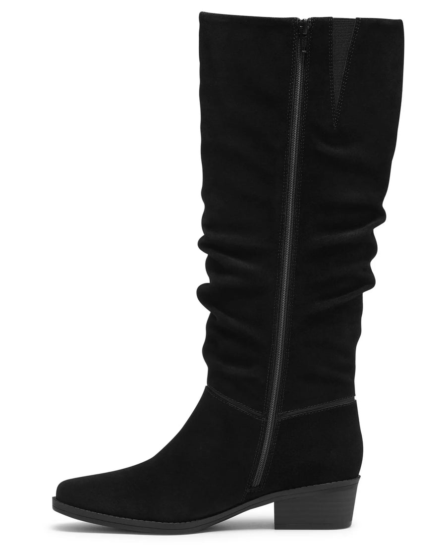 Clarks Women's Danyelle Rose Knee-High Square Toe Suede Boots