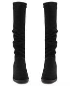 Clarks Women's Danyelle Rose Knee-High Square Toe Suede Boots